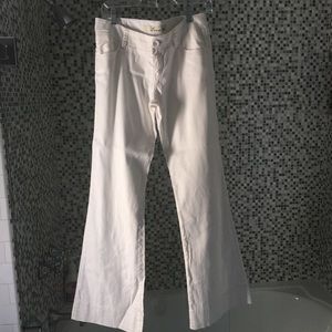 Level 99 white linen blend pants size 27 pre-owned
